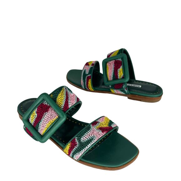 Manolo Blahnik Multicolor Sandals - Picture 5 of 14